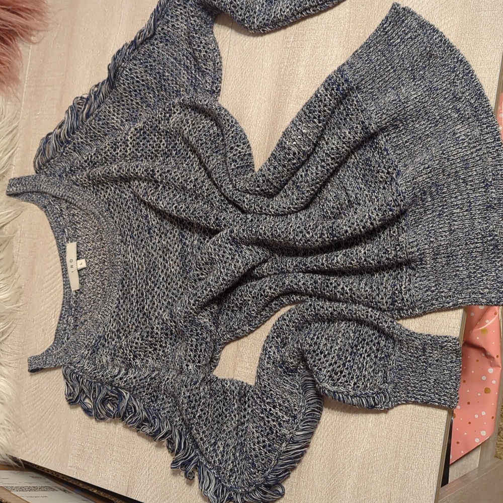 Iro sweater with distressed open arms